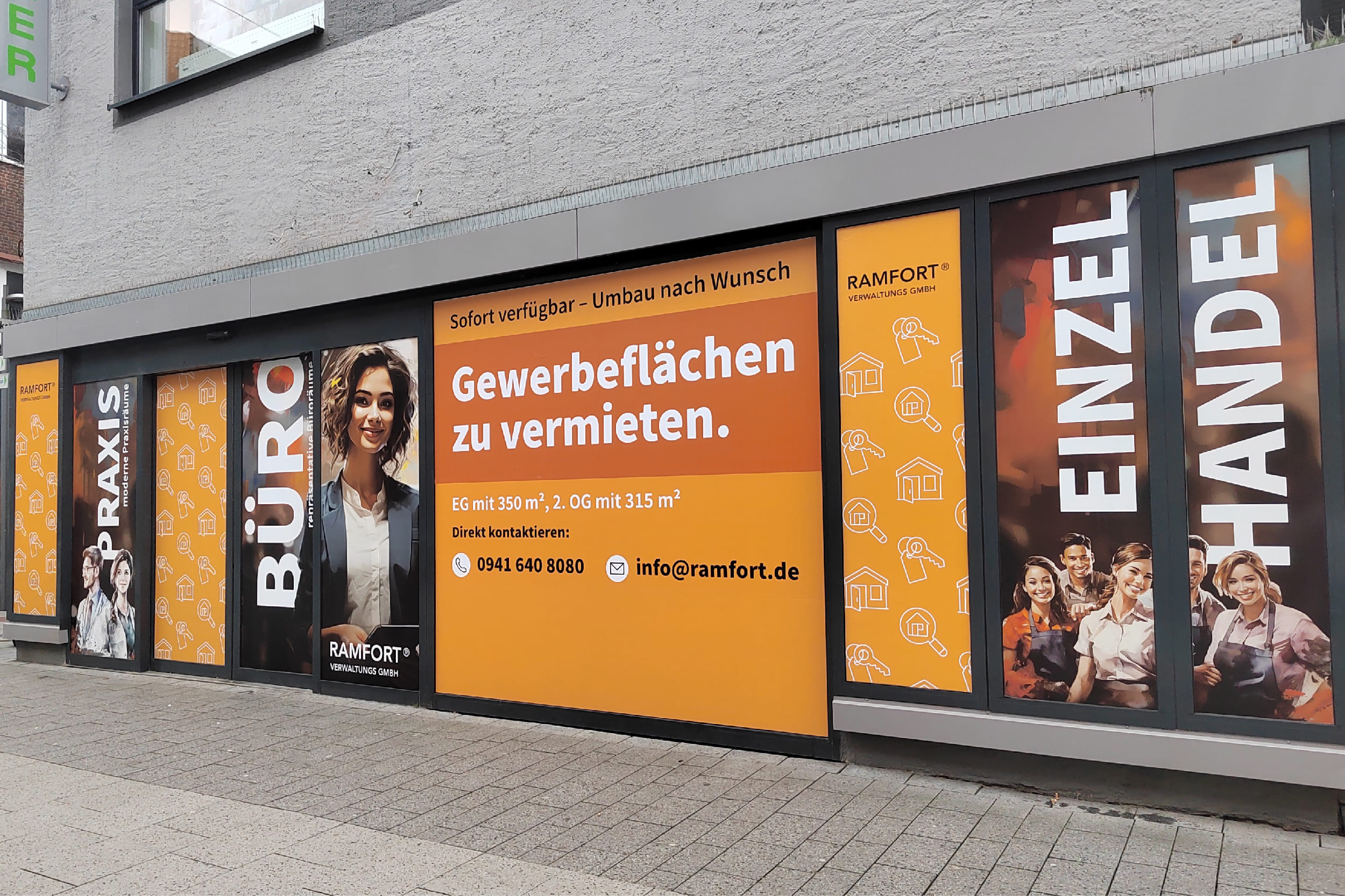 Büroflächen Marketing | Leerflächenfolierung