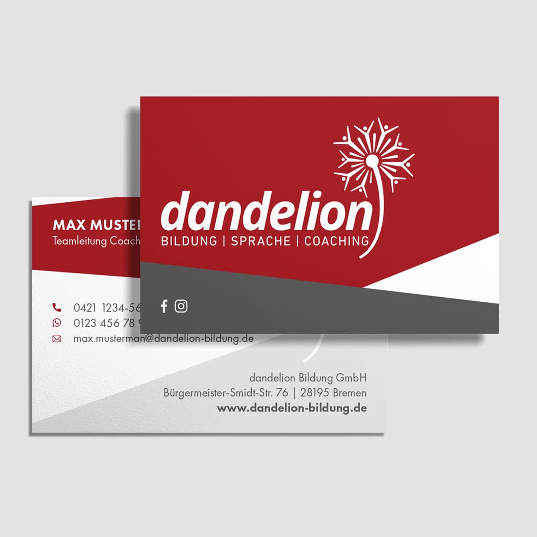 Dandelion Bildung Visitenkarten