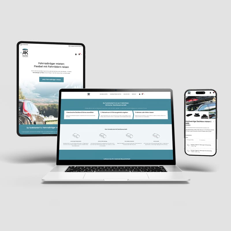ARTKURAT Webshoperstellung mit Verkauf und Vermietung für AK Dachboxverleih ARTKURAT Webshoperstellung mit Verkauf und Vermietung für AK Dachboxverleih