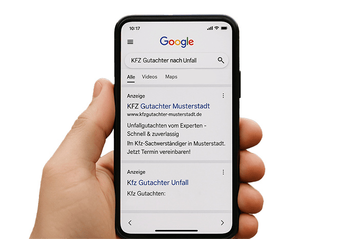 Online Anzeigenerstellung für KFZ Gutachter Online Anzeigenerstellung für KFZ Gutachter