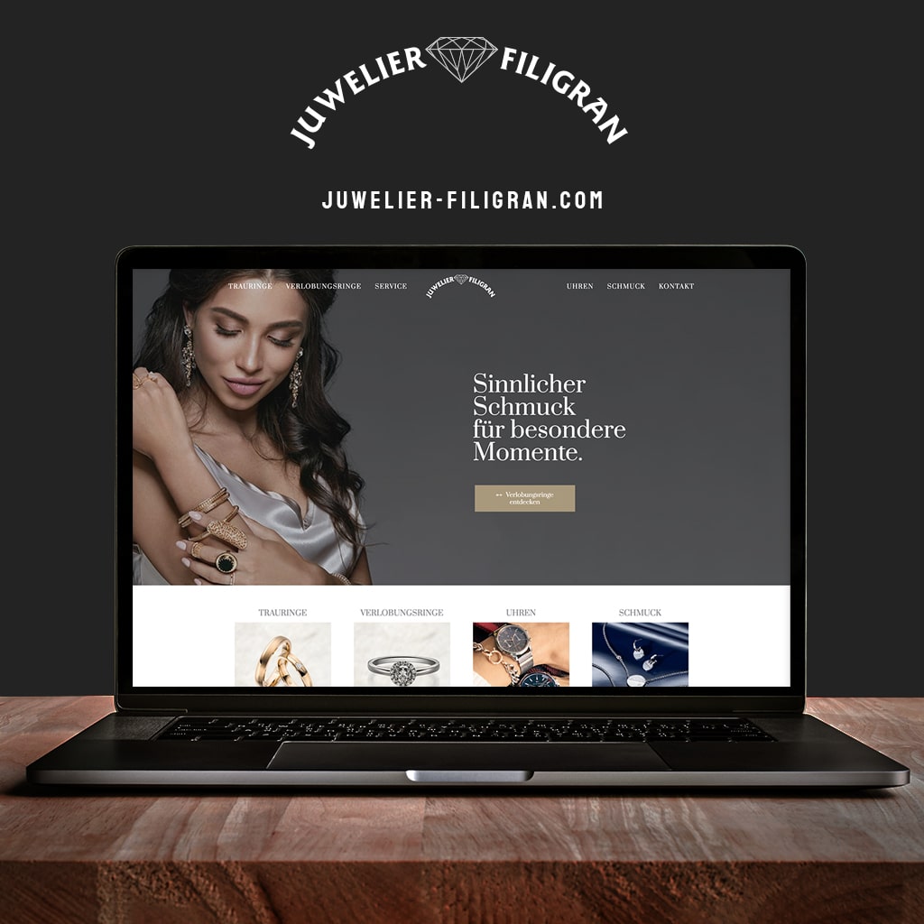 Webdesign Referenz Juwelier Filigran | ARTKURAT ® Werbeagentur