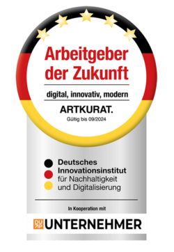 Auszeichnung Arbeitgeber der Zukunft - Deutsches Innovationsinstitut für Nachhaltigkeit und Digitalisierung