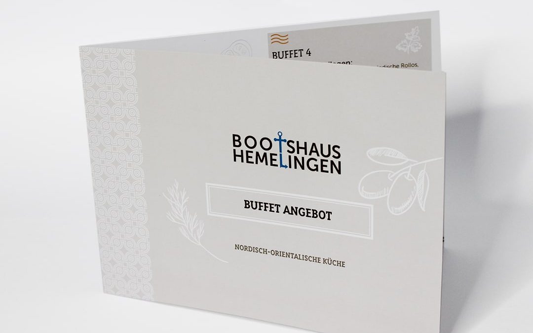 Referenz Flyer Buffet Angebot Bootshaus | ARTKURAT® Werbeagentur